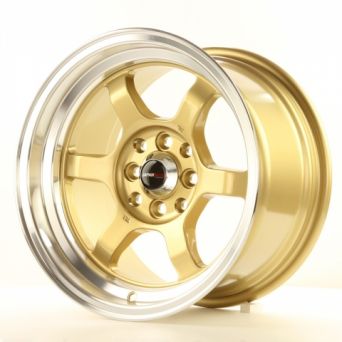 Japan Racing Wheels - JR-12 Gold Polished Lip (15 Zoll)