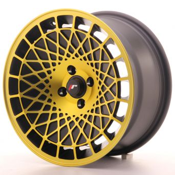 SALE - Japan Racing Wheels - JR-14 Black Gold Finish (16x8 Zoll)