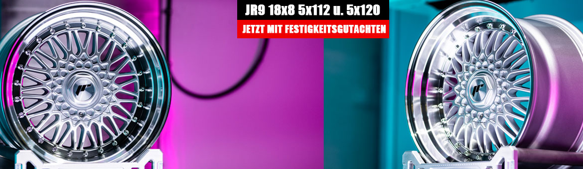 JR9 JR-9 18x8 mit Festigkeitsgutachten