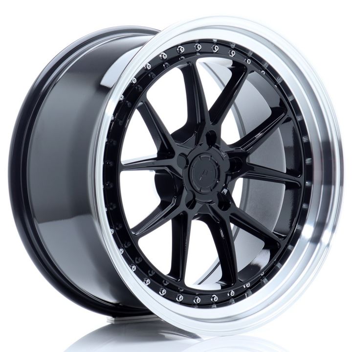 Japan Racing Wheels - JR-39 Glossy Black Machined (19x9.5 Zoll)