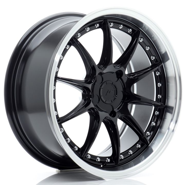 Japan Racing Wheels - JR-41 Glossy Black Machined (18x8.5 Zoll)