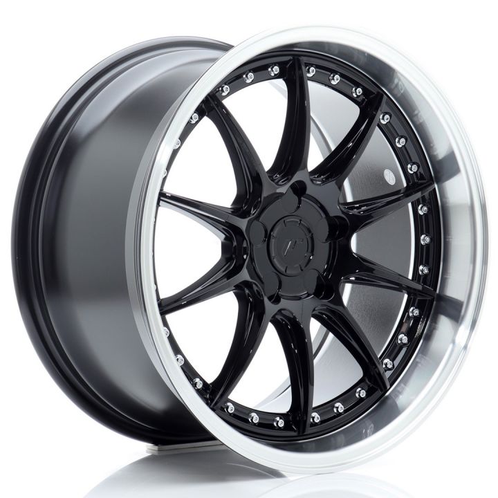 Japan Racing Wheels - JR-41 Glossy Black Machined (18x9.5 Zoll)
