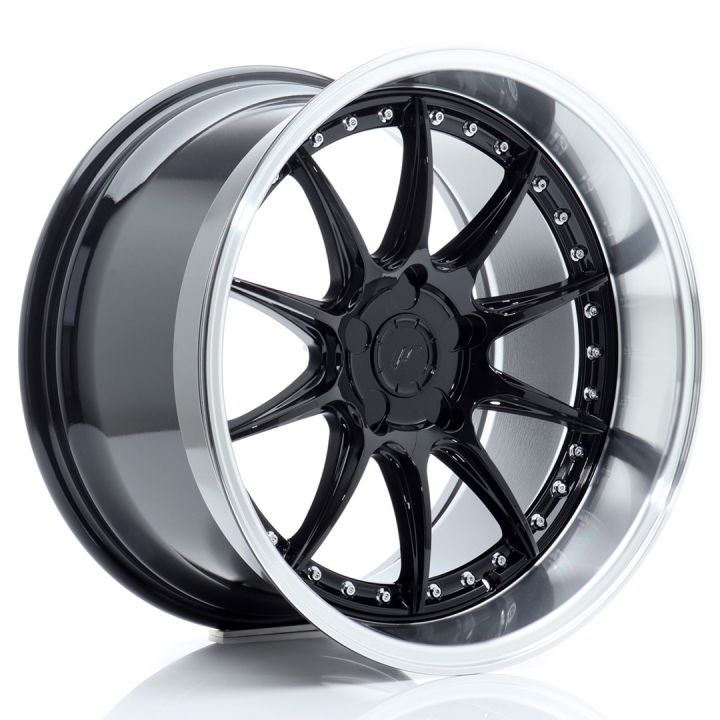 Japan Racing Wheels - JR-41 Glossy Black Machined (19x11 Zoll)