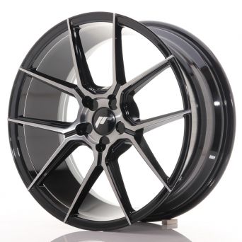 Japan Racing Wheels - JR-30 Glossy Black Brushed Face (18x8.5 inch)