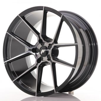 Japan Racing Wheels - JR-30 Glossy Black Brushed Face (19x9.5 inch)