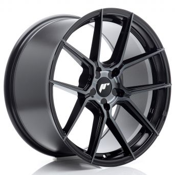 Japan Racing Wheels - JR-30 Glossy Black Brushed Face (19x9.5 inch)