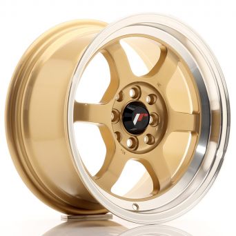 Japan Racing Wheels - JR-12 Gold Polished Lip (15x7.5 Zoll)