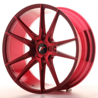 Wheelset - Japan Racing Wheels - JR-21 Plat Red (20x8.5 - 5x114.3 ET 40)