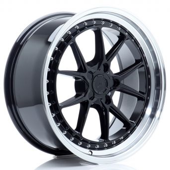 Japan Racing Wheels - JR-39 Glossy Black Machined (18x8.5 Zoll)