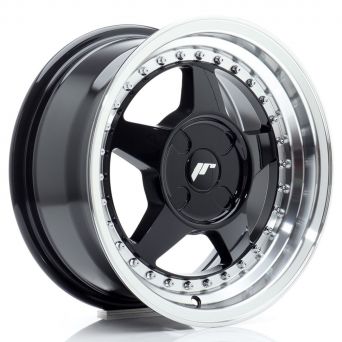 Japan Racing Wheels - JR-6 Gloss Black Machined (15x7 Zoll)