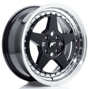 Japan Racing Wheels - JR-6 Gloss Black Machined (16x7 inch)