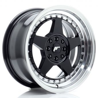 Japan Racing Wheels - JR-6 Gloss Black Machined (16x8 Zoll)