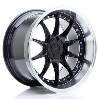 Japan Racing Wheels - JR-41 Glossy Black Machined (19x11 inch)