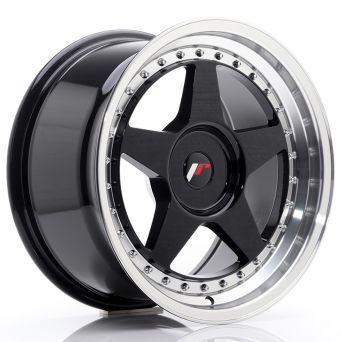 Japan Racing Wheels - JR-6 Gloss Black Machined (17x10 Zoll)
